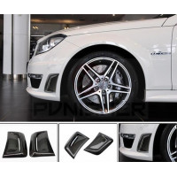 Mercedes W204 C63 (2011-2013) Ön Tampon Yan Hava Kapakları (Plastik)